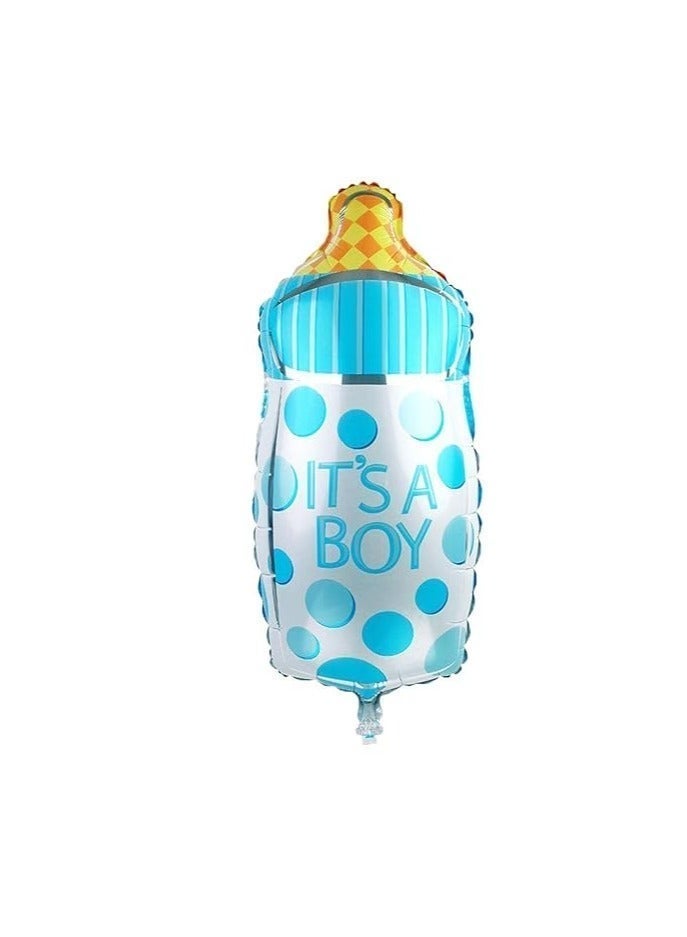 Welcome Baby Boy Banner With Foil And Latex Blue Balloons Set - Image 3