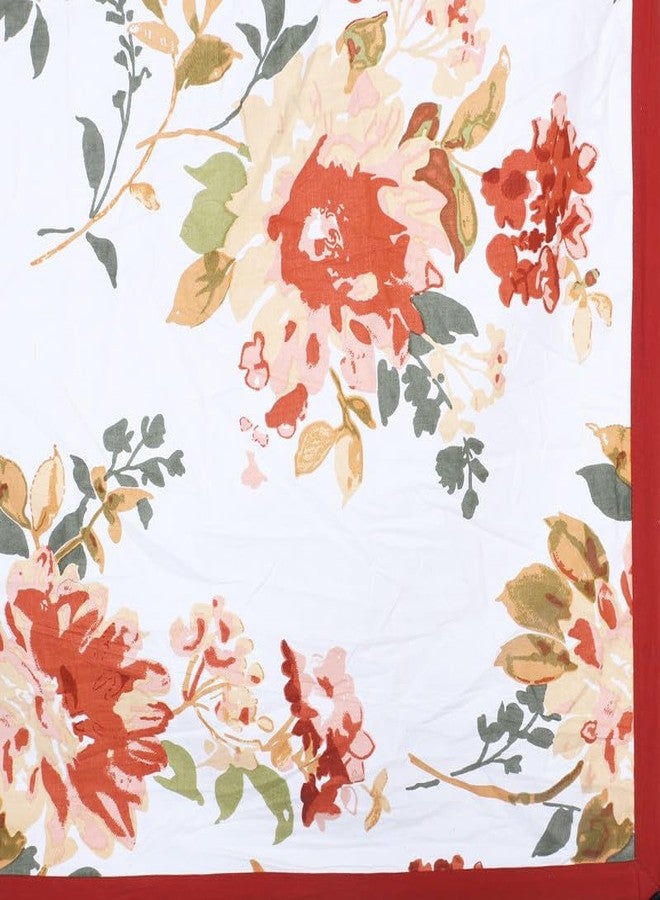 Texstylers Pure Cotton 36 x 36 Inches Printed 2 Seater Square Coffee Table Cloth Cover, Orange Red - Image 5