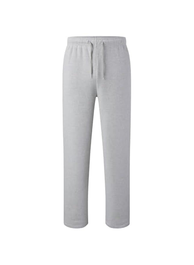 Men's Fleece Sweatpants Relaxed Fit Athletic Drawstring Pants Open Bottom Casual Jogging Sweat Pants with Pockets XL  - Image 4