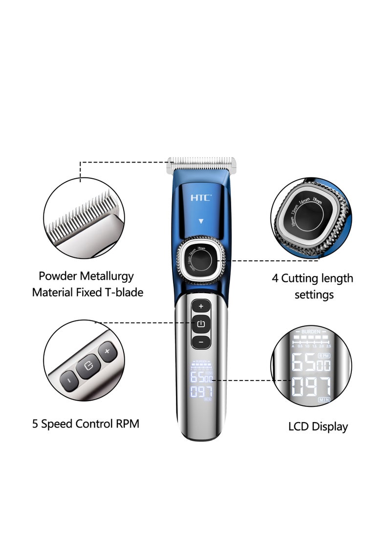 HTC AT-788 Portable Hair Cut Machine for Men Professional Clipper, with 2200 mAH Battery with LED Display - Image 4