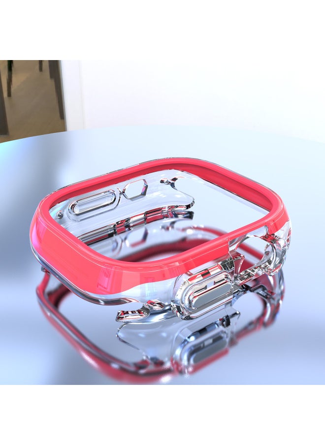 Generic - Transparent For Apple Watch Case Suitable For Tpu Half Pack Hollow Plating Iwatch8 Dopamine For Apple Watch Case-颜色:珍珠白-外型尺寸:49MM - Image 1