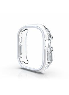Transparent For Apple Watch Case Suitable For Tpu Half Pack Hollow Plating Iwatch8 Dopamine For Apple Watch Case-颜色:珍珠白-外型尺寸:49MM