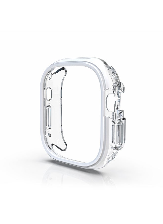 Generic - Transparent For Apple Watch Case Suitable For Tpu Half Pack Hollow Plating Iwatch8 Dopamine For Apple Watch Case-颜色:珍珠白-外型尺寸:49MM - Image 1