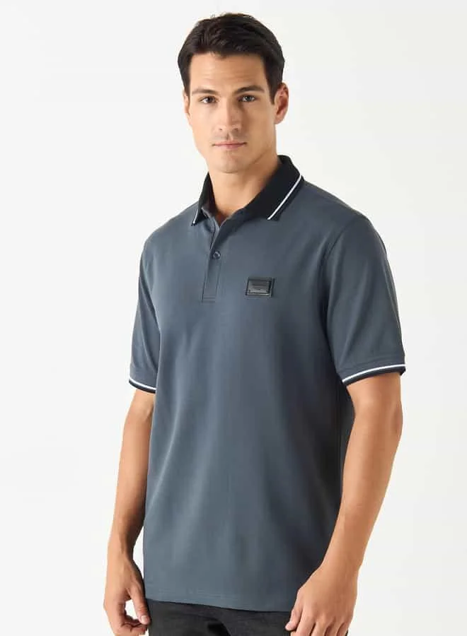 Emperor Emperor Solid Polo T-shirt with Short Sleeves