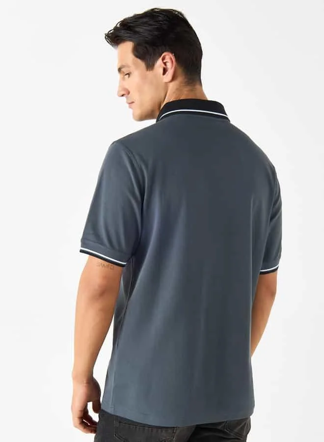 Emperor Emperor Solid Polo T-shirt with Short Sleeves