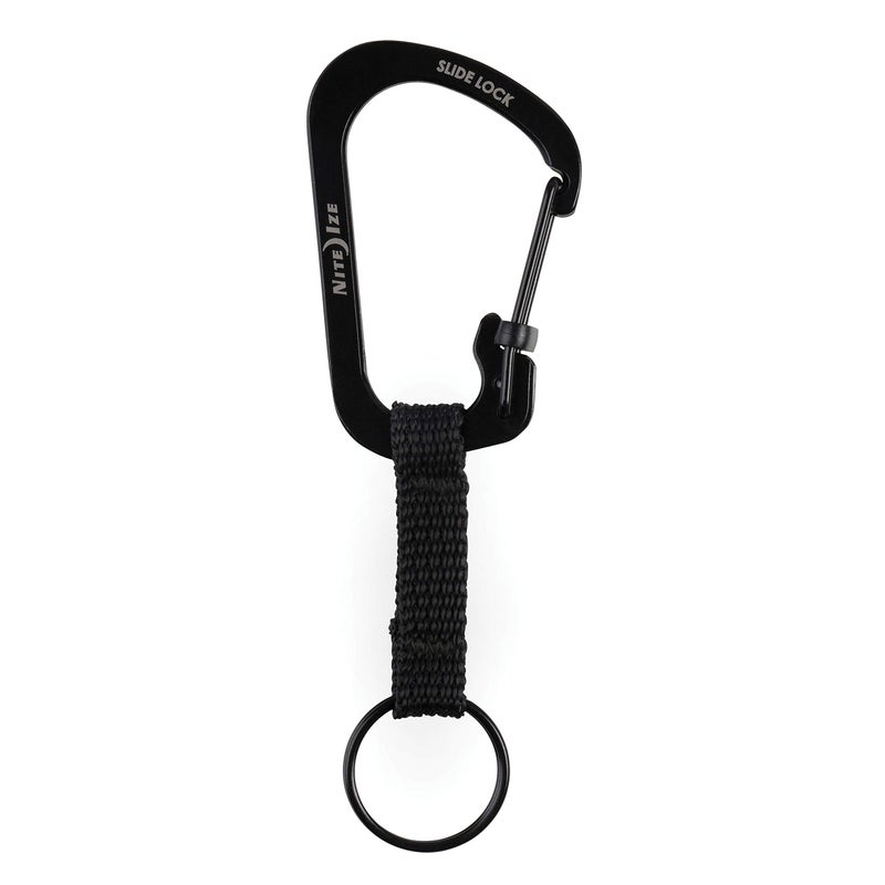 Nite Ize CSLW3-01-R6 SlideLock Ring, Aluminum Locking Carabiner Key, 3-25lb Capacity, Black - Image 2