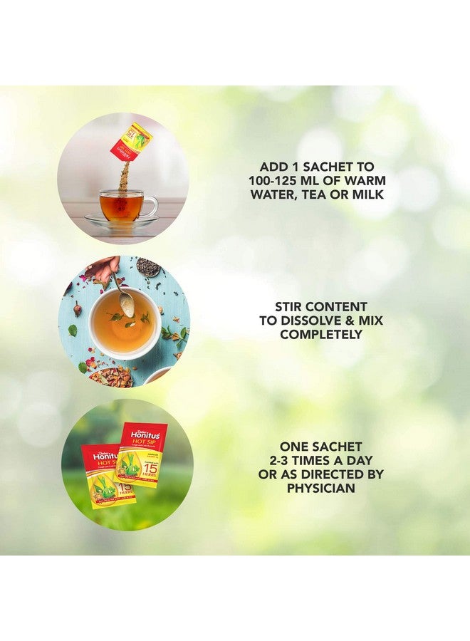 Dabur Honitus Hot Sip - Pack Of 30 Sachets ( 4Gx30 )| 100% Ayurvedic Kadha | Provides Instant Relief From Cough, Cold & Sore Throat | Natural Immunity Booster | Unique Blend Of 15 Ayurvedic Herbs - Image 4