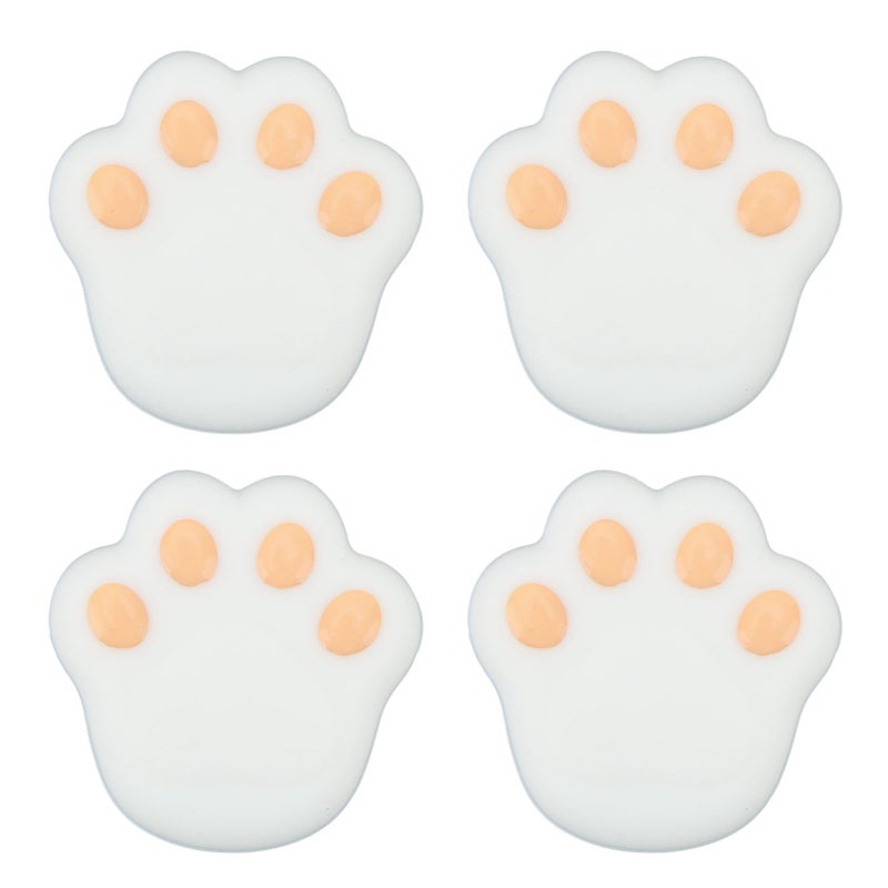 12 Pcs Corner Protector Cat Paw Shape Silicone Material 3.8x3.8x1.9cm Flexible Furniture Corner Bumper Guards Pure White - Image 5
