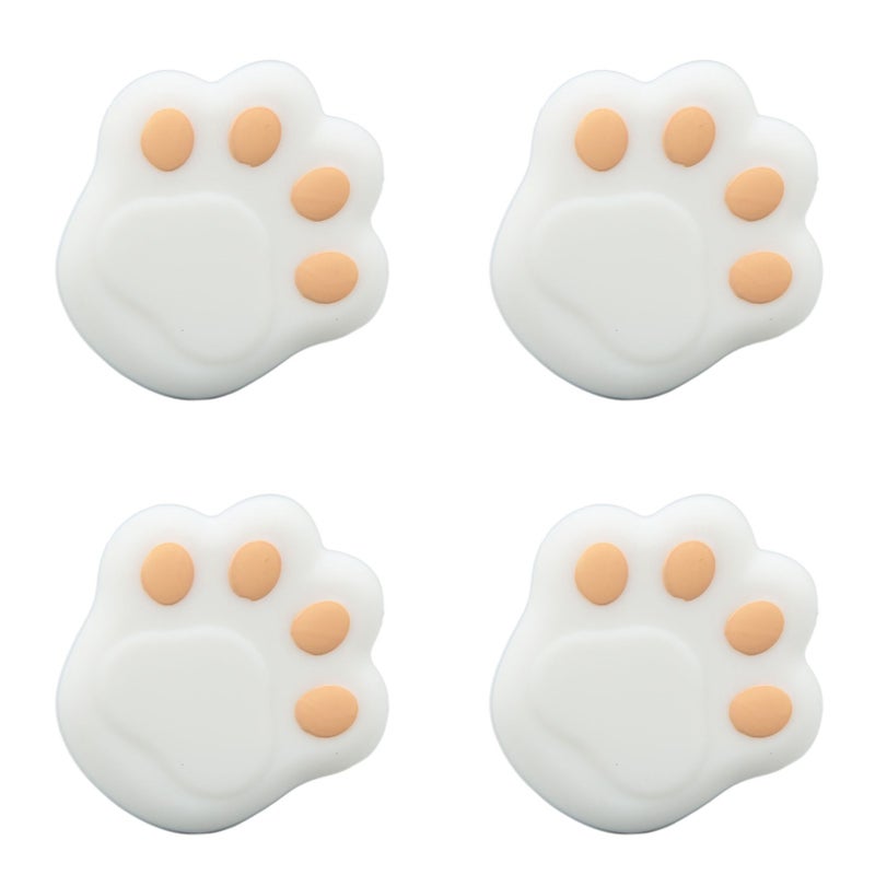 12 Pcs Corner Protector Cat Paw Shape Silicone Material 3.8x3.8x1.9cm Flexible Furniture Corner Bumper Guards Pure White - Image 2