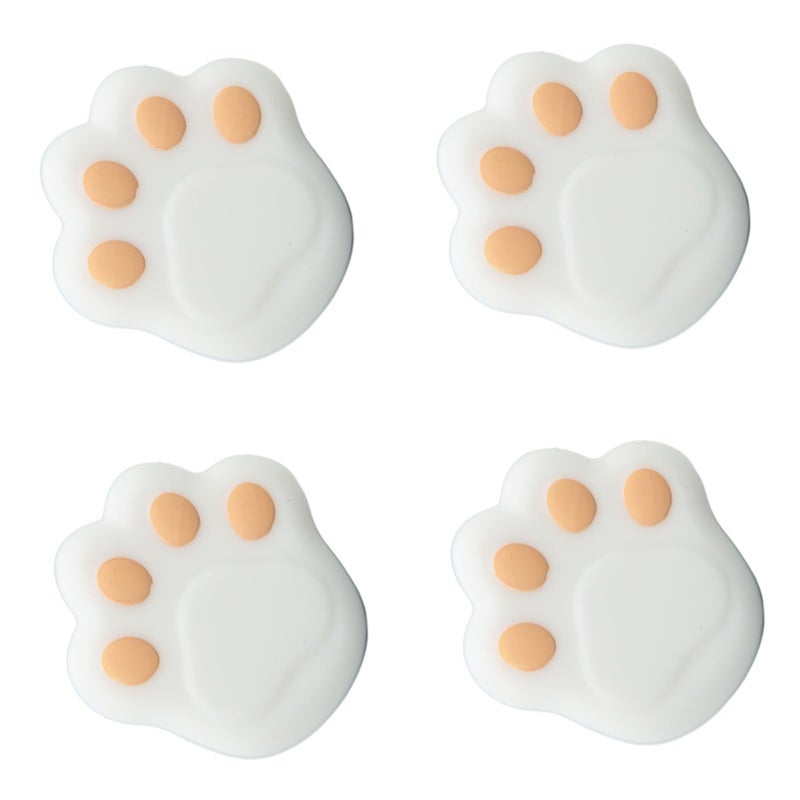 12 Pcs Corner Protector Cat Paw Shape Silicone Material 3.8x3.8x1.9cm Flexible Furniture Corner Bumper Guards Pure White - Image 3