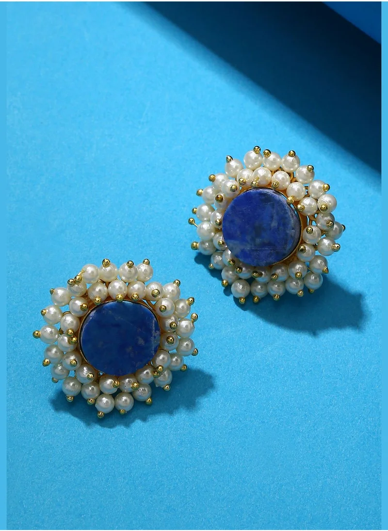 SOHI Gold-Plated Pearl Studs