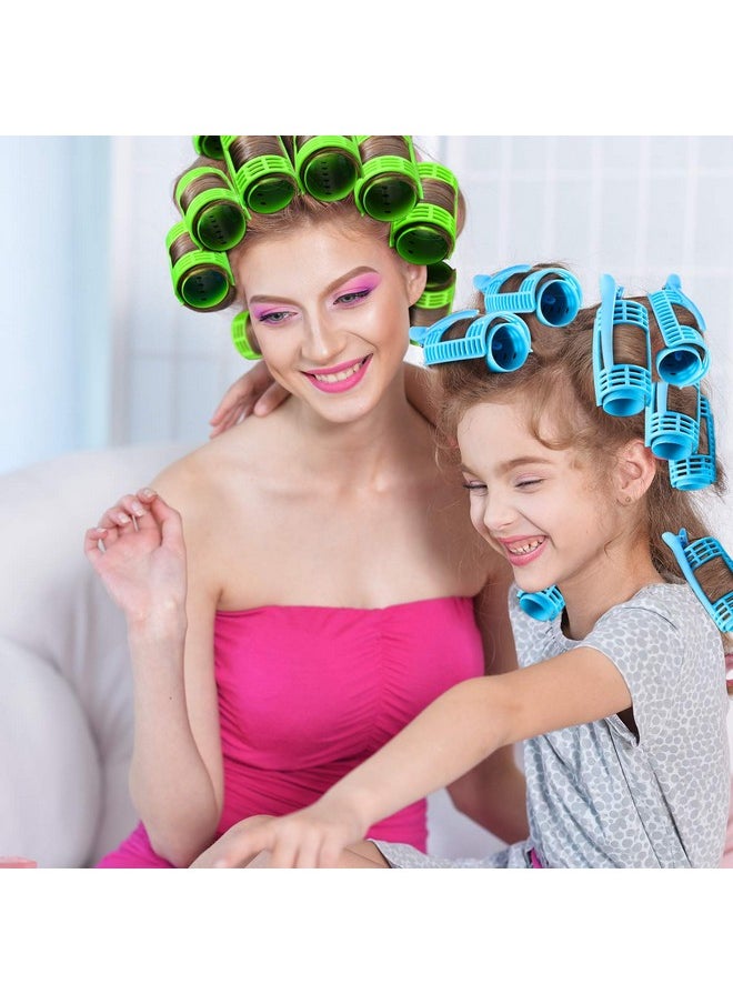 WILLBOND 65 Pieces Magnetic Rollers Plastic Rollers Hair Curlers Set 4 Sizes for Long Medium Short Hair, Duck Hair Clips Hairnet Hairdressing Styling Tool  - Image 5