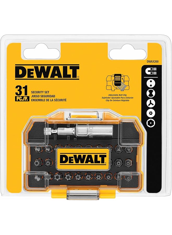 DEWALT Screwdriver Set Security 31 Piece Dwax200 One Size
