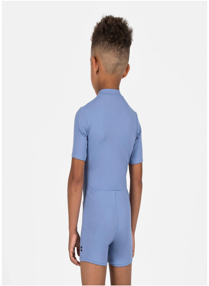 NABAIJI NABAIJI by DECATHLON, Baby swimming short sleeve and short leg suit - Blue  - Image 3