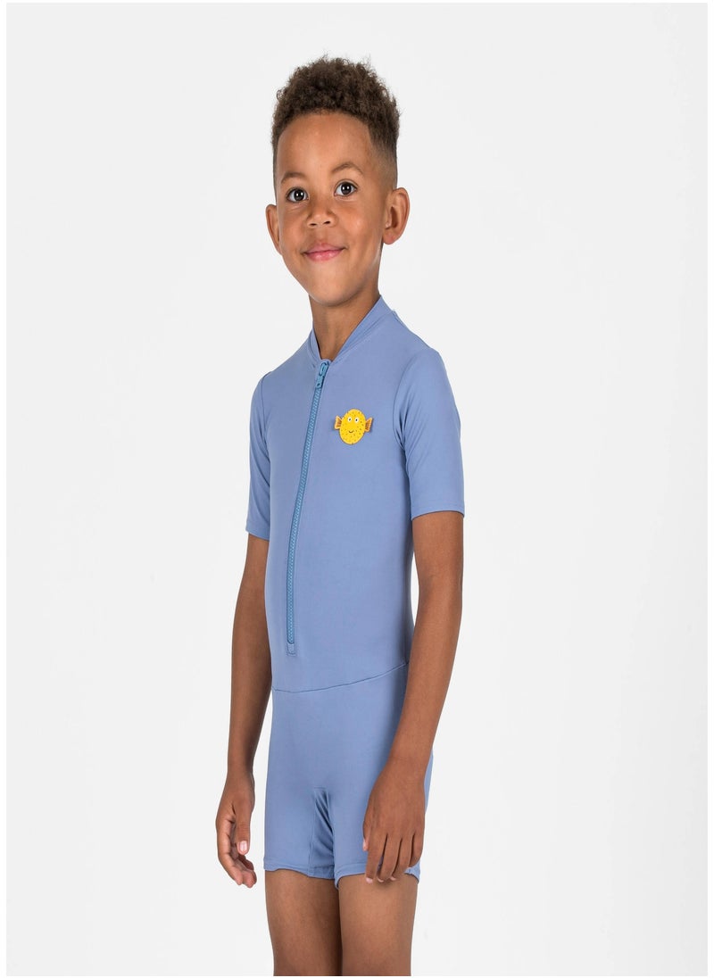 NABAIJI NABAIJI by DECATHLON, Baby swimming short sleeve and short leg suit - Blue  - Image 2