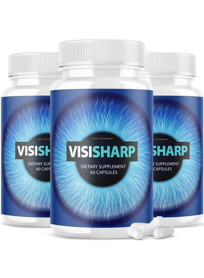 IDEAL PERFORMANCE (3 Pack) Visisharp Advanced Eye Health Formula for Eyes Pills Visi Sharp Supplement (180 Capsules)  - Image 1