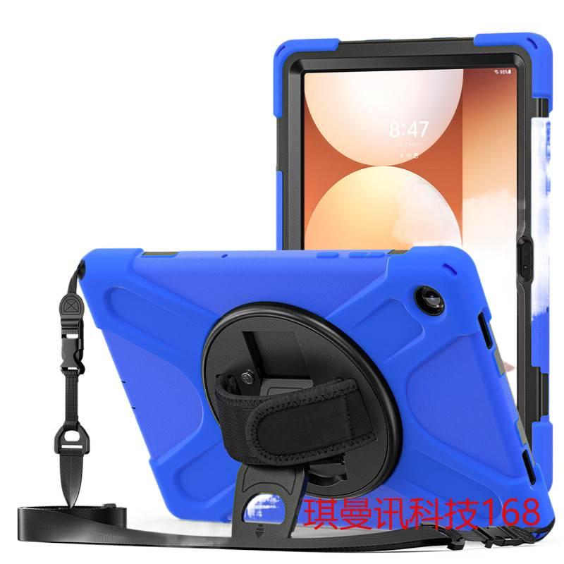GLX حافظة سامسونج تاب قابلة للطي متوافقة مع Samsung Galaxy Tab A11 Plus / Samsung Galaxy Tab A11 باللون أحمر مع غطاء حماية ووظيفة حامل وحمل يومي للتابلت بوظيفة حامل باللون الأحمر Sams. - Image 4