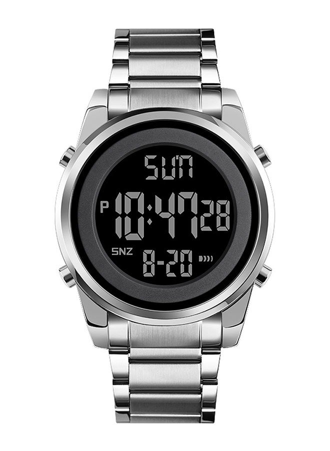 نافيفورس ساعات رجالية رقمية LED للأعمال بسوار من الفولاذ المقاوم للصدأ مع ساعة إيقاف وساعة توقيت إلكترونية كلاسيكية - Image 4