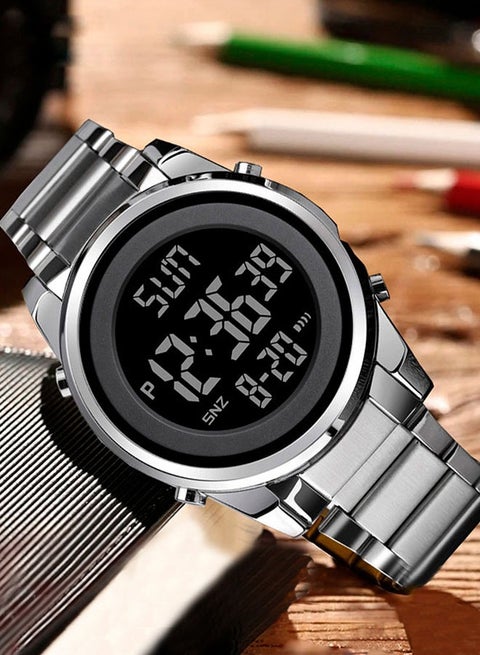 Watches for Men's LED Digital Business Watch Stainless Steel Watch Band With Stopwatch Timing Classics Electronic Clock
