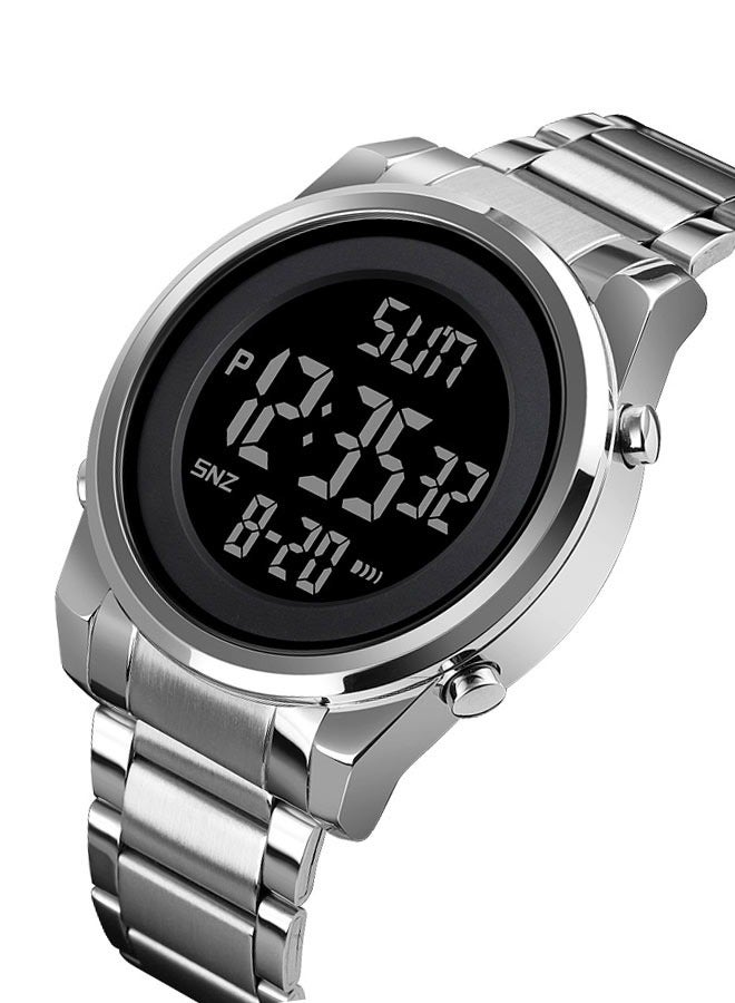 نافيفورس ساعات رجالية رقمية LED للأعمال بسوار من الفولاذ المقاوم للصدأ مع ساعة إيقاف وساعة توقيت إلكترونية كلاسيكية - Image 3