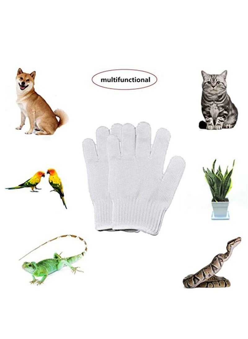 SYOSI 1Pair Bird Training Anti Bite Gloves Parrot Chewing Safety Protective Steel Wire Small Animal Handling fit for Squirrels Hamster Hedgehog  - Image 4