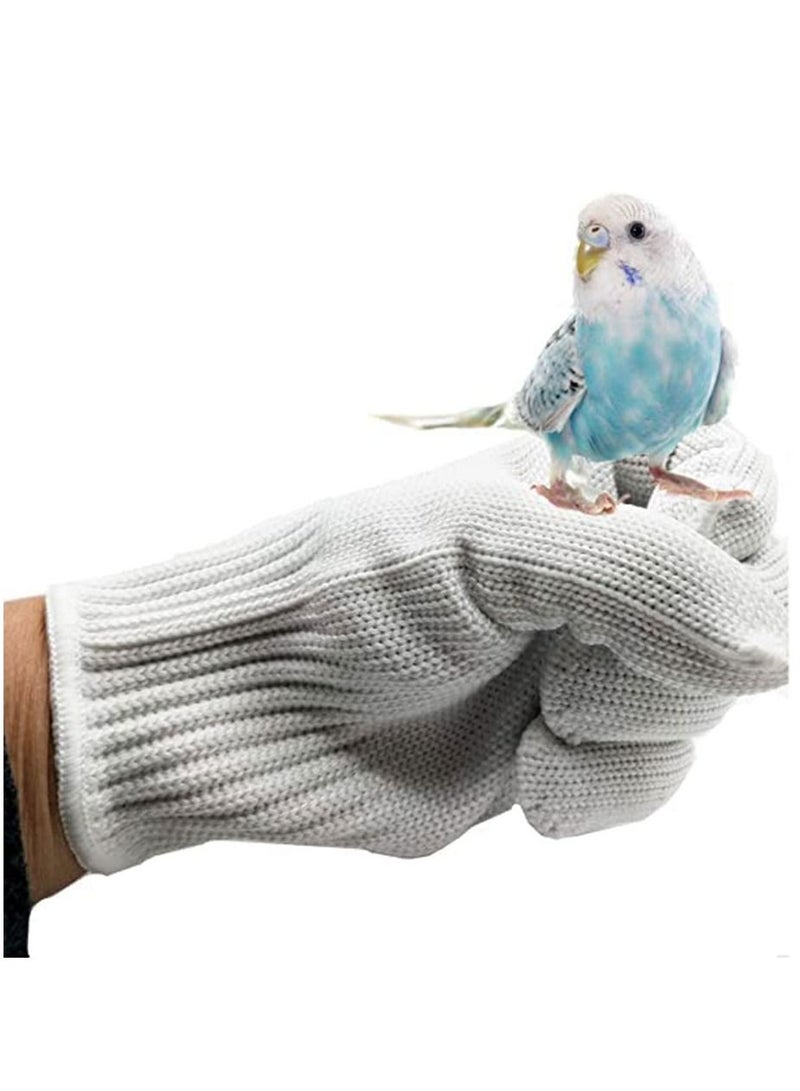 SYOSI 1Pair Bird Training Anti Bite Gloves Parrot Chewing Safety Protective Steel Wire Small Animal Handling fit for Squirrels Hamster Hedgehog  - Image 1