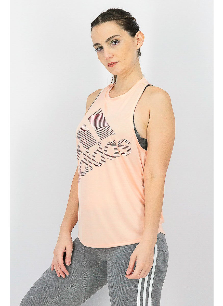 Adidas Women Badge Of Sport Tank Top, Glow Pink  - Image 2