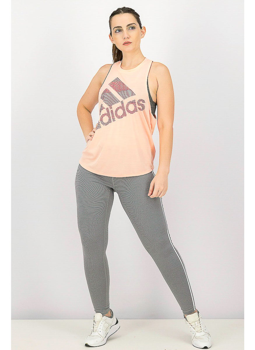 Adidas Women Badge Of Sport Tank Top, Glow Pink  - Image 4