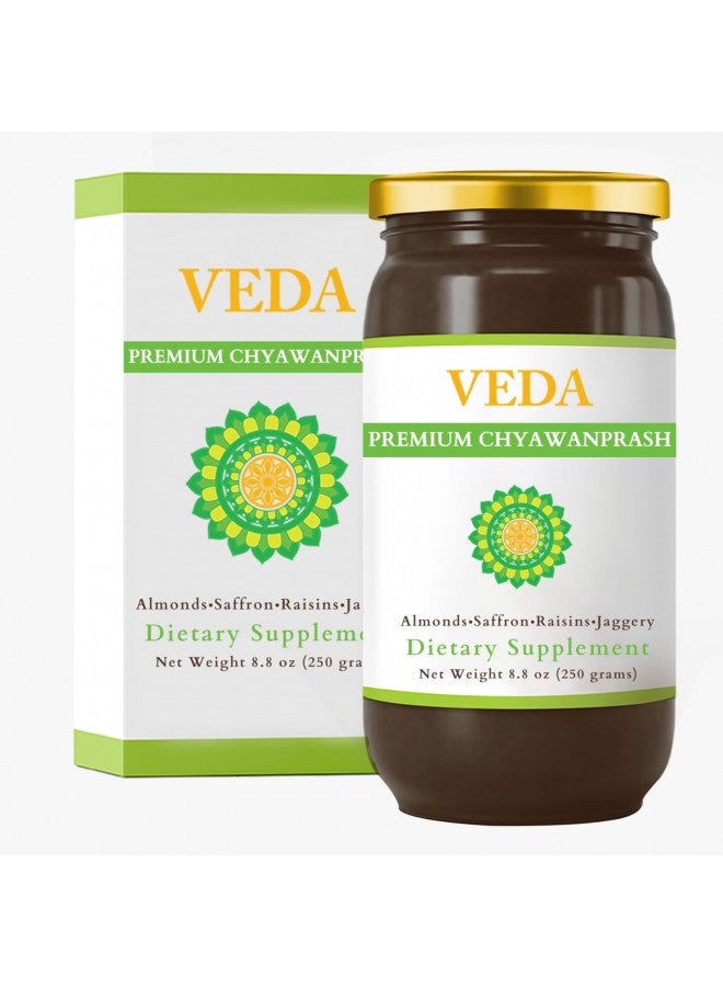 VEDA VEDA Premium Chyawanprash (Sugar Free) | 8.8 Oz | Ayurvedic Herbal Jam with Amla & Ashwagandha | Immunity Booster with Antioxidants | Fortified with Almonds & Saffron  - Image 1