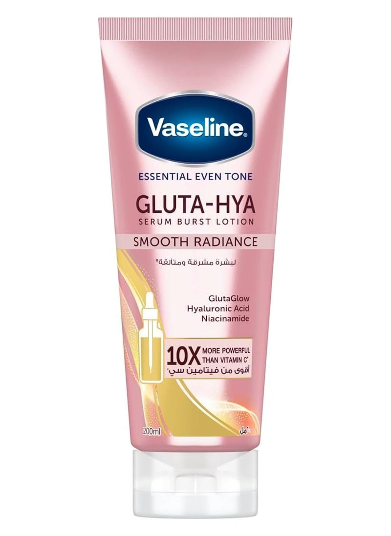 Vaseline Gluta-Hya Smooth Radiance Serum Burst body Lotion, 200ml 