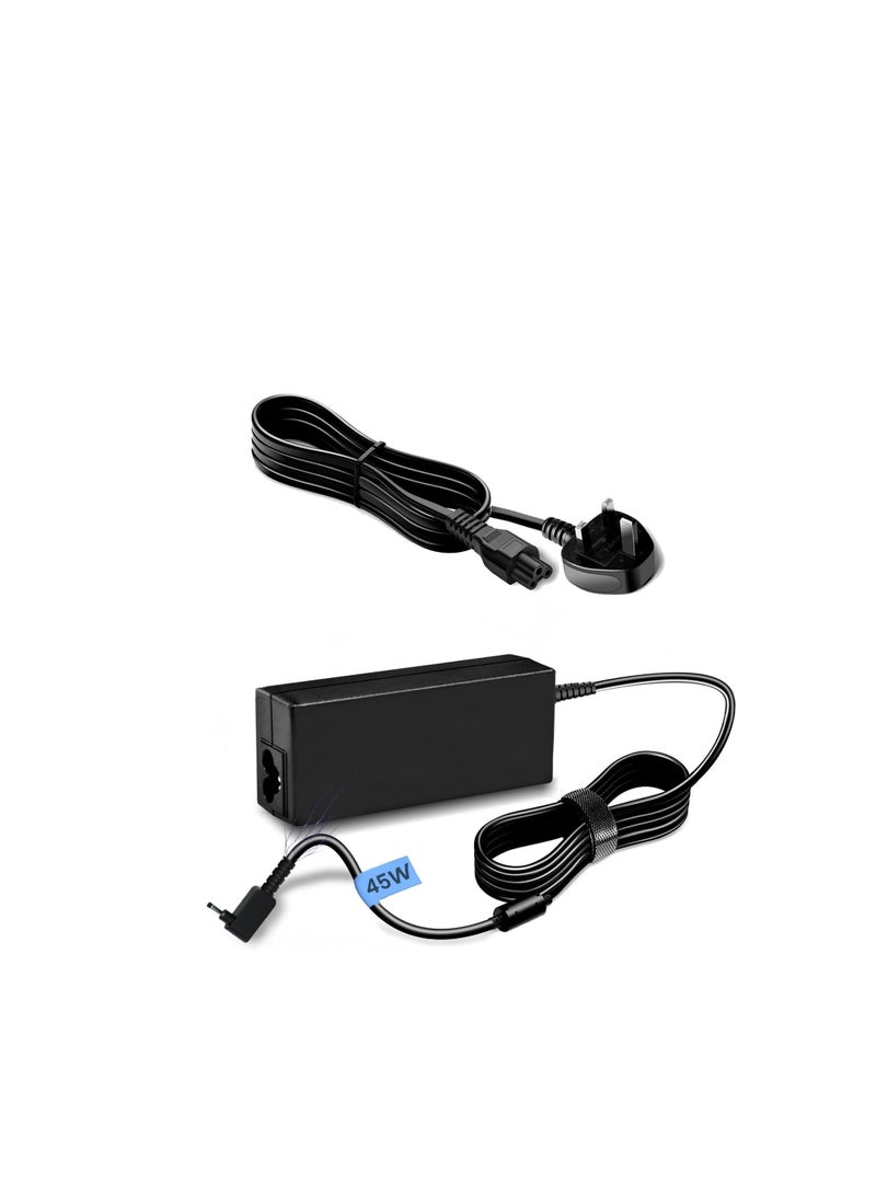 Terabyte 45W For Acer Adapter Charger 19V 2.37A 3.0x1.1mm For Laptop Adaptor Aspire 1 3 5 Series A315-23-A8GY A115-32 A314-22 A514-55 A517-52 with Charging Cable - Image 1