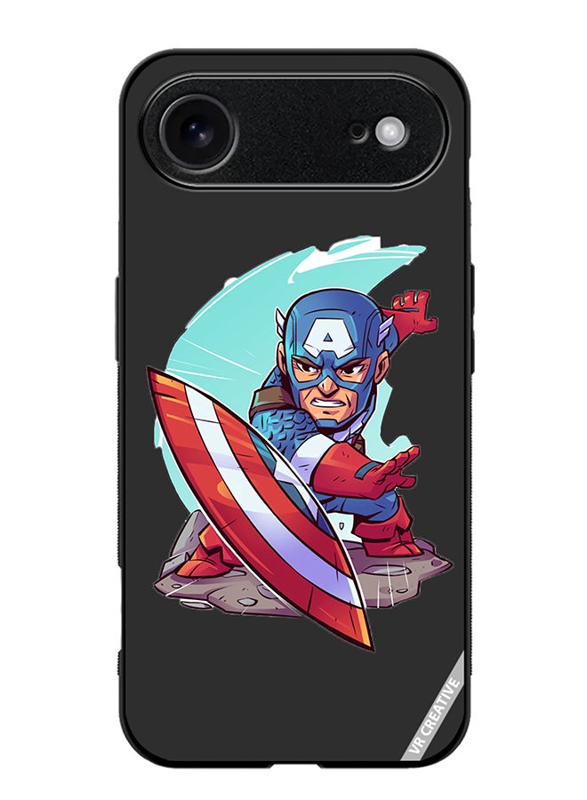 Protective Case Cover For Apple iPhone 17 Air Superhero Captain America Design Multicolour