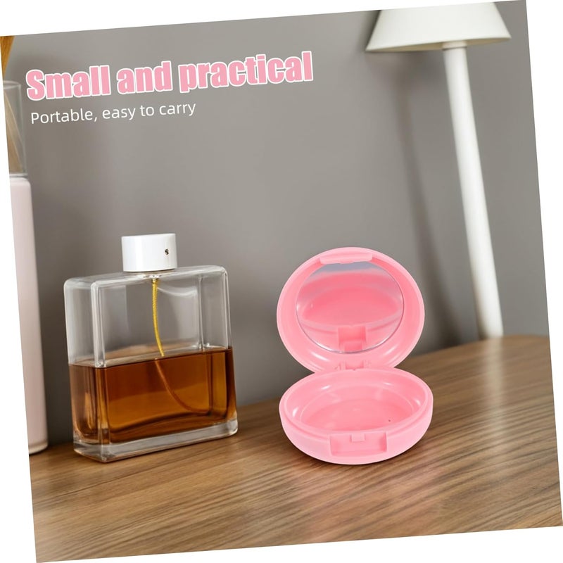 DIY Blush Compact with Integrated Mirror Portable Empty Highlighter Storage Box for DIY Contour and Blush Elegant Design Makeup Case for Go Touch Ups - Image 5