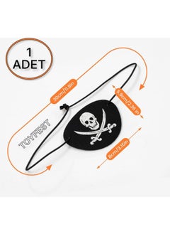 Toyfest Captain Jack Sparrow Pirate One Eye Mask Party Costume Accessory - 1 Piece  - Image 1