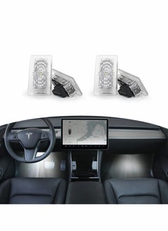Tesla Model 3 Y S X Interior LED Light Upgrade Kit, Ultra-Bright Replacement Bulbs for Trunk, Frunk, Door Puddle, Foot-Well, 4 Pack White