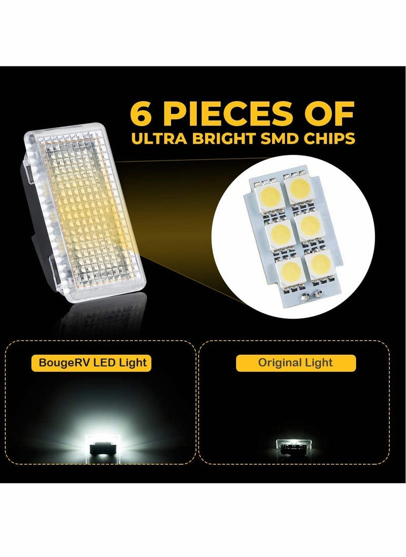 Generic - Tesla Model 3 Y S X Interior LED Light Upgrade Kit, Ultra-Bright Replacement Bulbs for Trunk, Frunk, Door Puddle, Foot-Well, 4 Pack White - Image 1