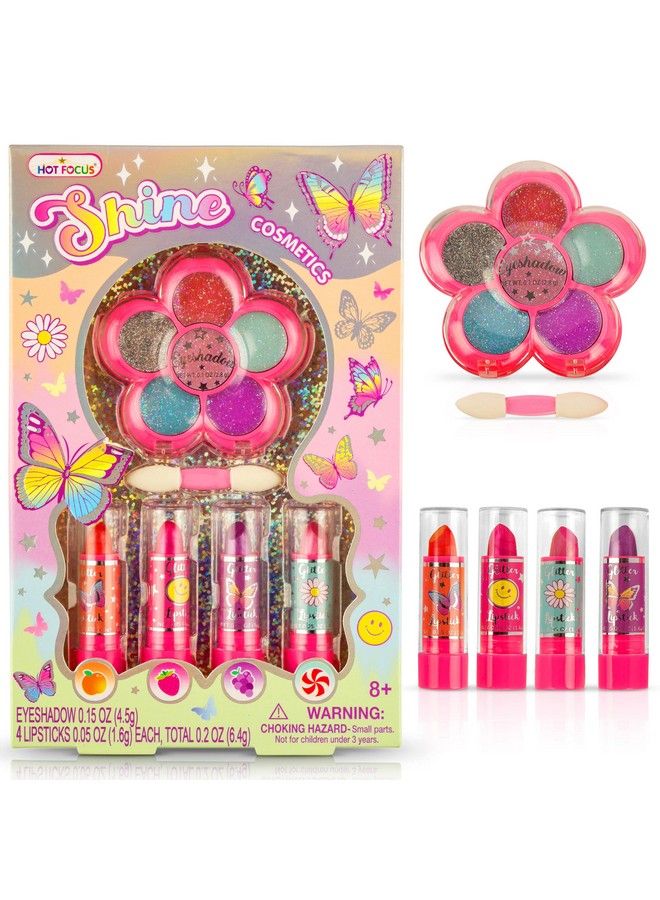 Hot Focus Toddler Makeup Kit Girls Makeup Kit With Mood Change Lipsticks And Colorful Eyeshadow Palette Kid Friendly Washable Little Girl Makeup & Pretend Play Set (Applicator Included) - Image 1