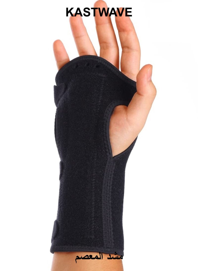KASTWAVE Carpal Tunnel Wrist Brace, Night Sleep Support Wrist Brace with Splint and Palm Cushio Fits Both Hand for Support, Carpal Tunnel, Tendonitis, Wrist Injury, and Pain (Pack of 1) - Image 1