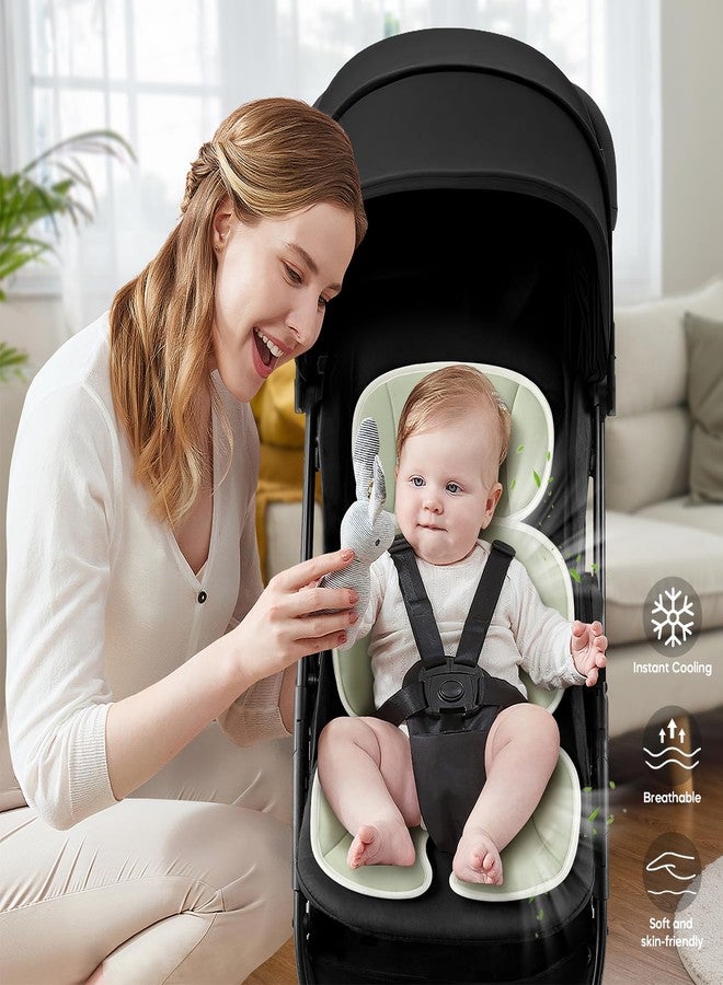 mamatepe Baby Stroller Cooling Pad Universal Soft Cooler Pad Breathable Adjustable Car Seat Liner Detachable 2-Piece Cooling Cushion Fits Strollers, Car Seat, High Chair, Bassinet, Swing - Image 4