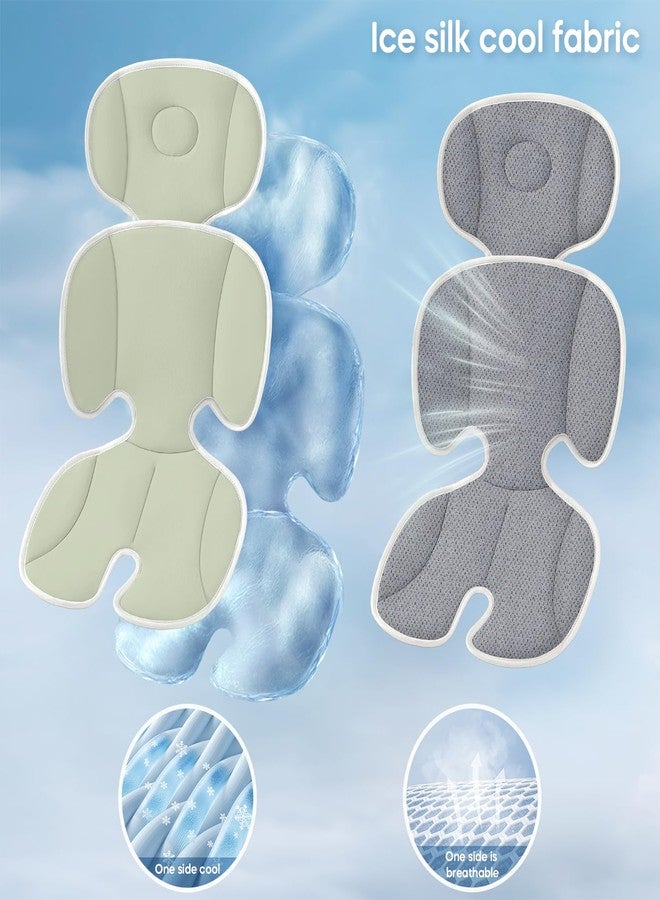 mamatepe Baby Stroller Cooling Pad Universal Soft Cooler Pad Breathable Adjustable Car Seat Liner Detachable 2-Piece Cooling Cushion Fits Strollers, Car Seat, High Chair, Bassinet, Swing - Image 3