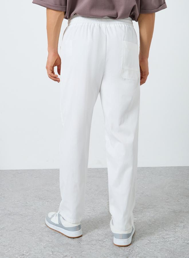 Take Two Men Solid Drawstring Waist Straight Leg Pants - Image 4