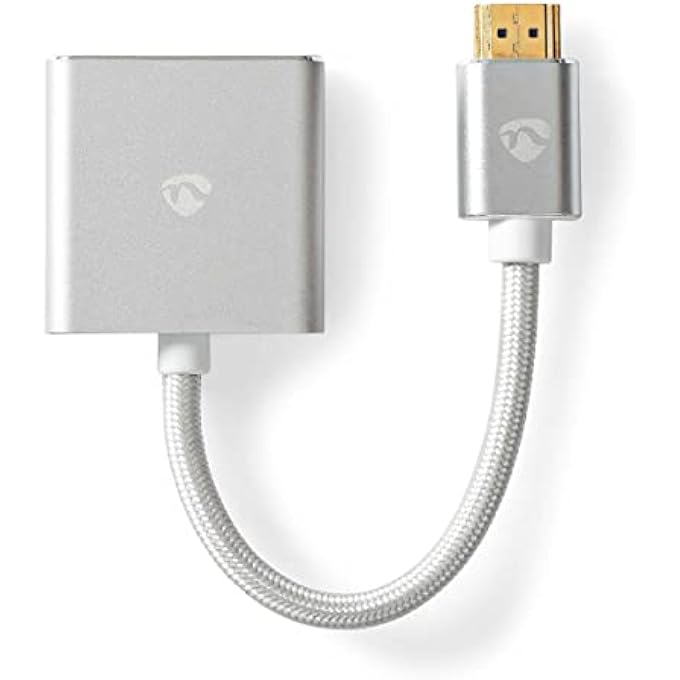 NEDIS CCTB34900AL02 VGA ADAPTER | HDMI™ CONNECTOR | VGA FEMALE | GOLD PLATED | STRAIGHT | ALUMINIUM | SILVER | COVER WINDOW BOX - Image 2