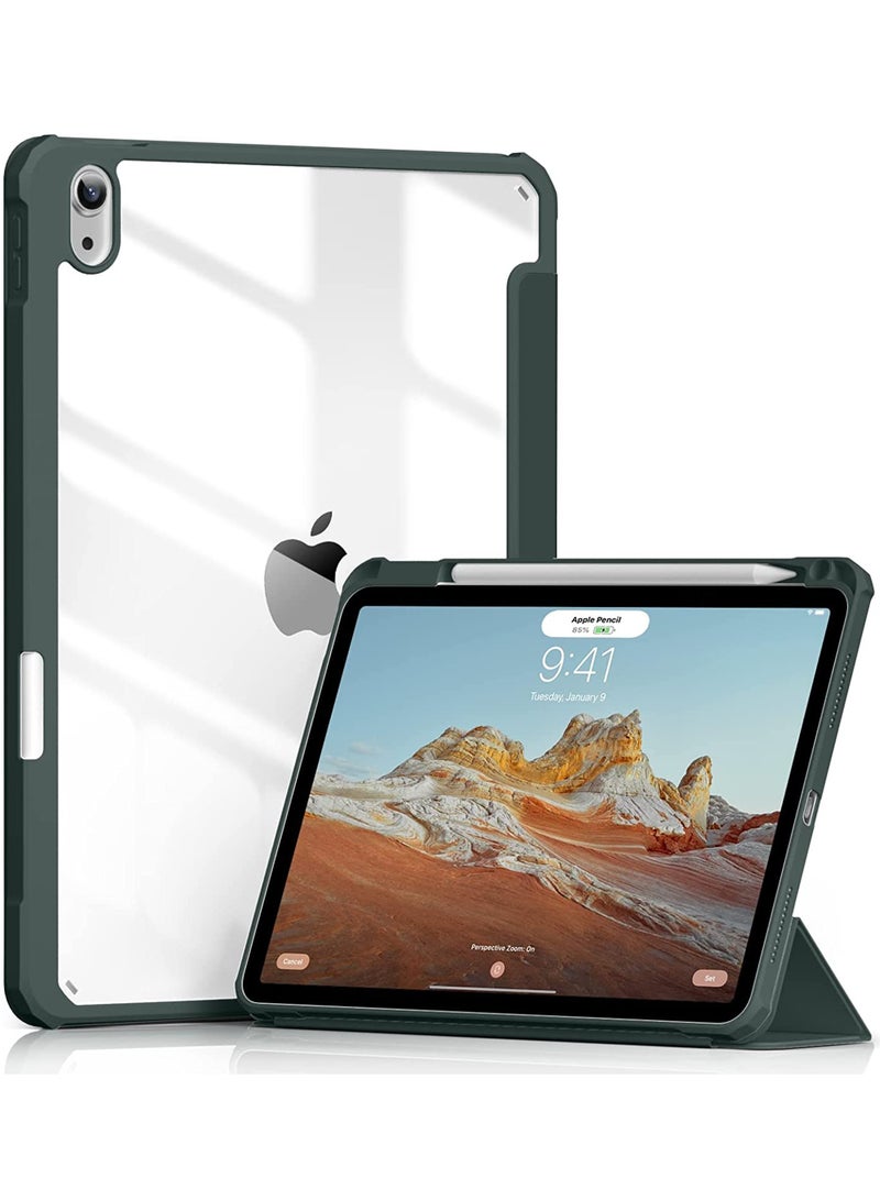 Case for iPad (A16) 11th 11 inch 2025 Gen iPad 11 Case/Case For iPad 10th Gen Case 2022 iPad 10 Case Trifold Stand Clear Transparent Shell Back with Pencil Holder Smart Cover for 11" iPad 11th 2025/10.9"iPad 10th Gen 2022