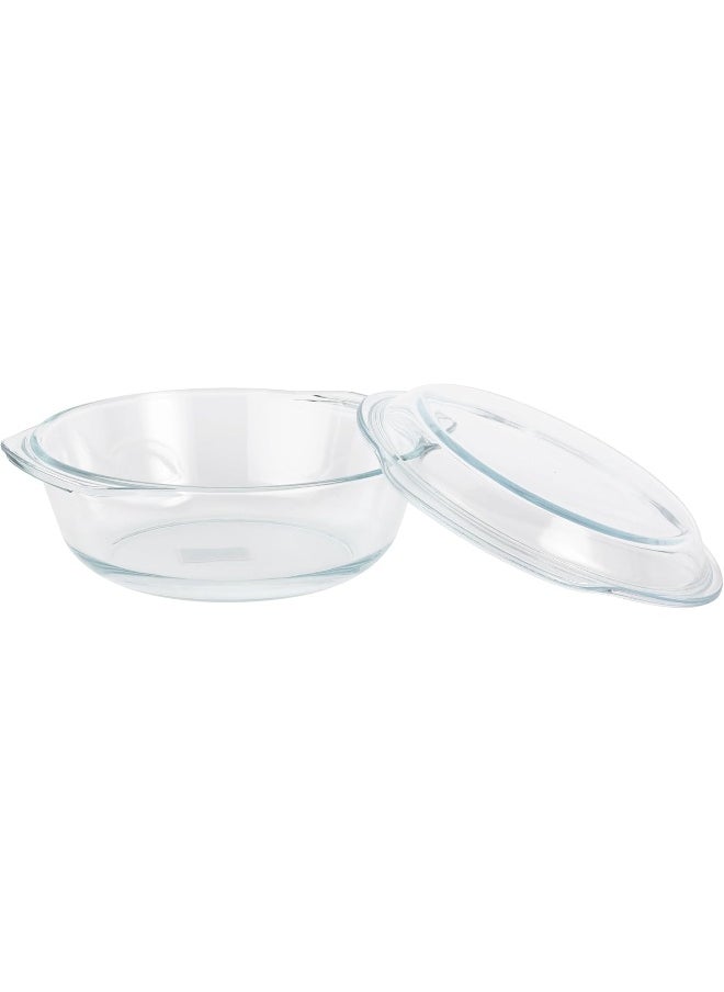 DELCASA Delcasa DC3313 Round Glass Baking Casserole with Lid, 1500 ml Capacity  - Image 4