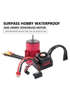 GoolRC GoolRC Surpass Hobby 3660 Brushless Motor and ESC Combo, 2600KV Brushless Motor and 60A ESC for 1/10 Scale RC Car Truck Indispensable Accessory for Modification Enthusiasts  - Image 2