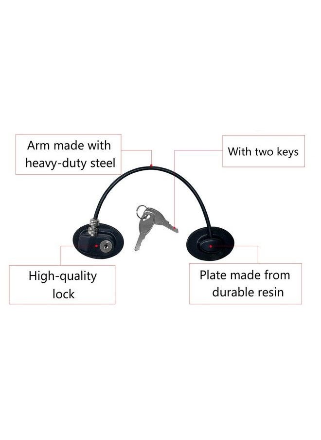 REZIPO - Refrigerator Door Lock With 2 Keys File Drawer Lock Freezer Door Lock And Child Safety Cabinet Lock By Rezipo Black - Image 1
