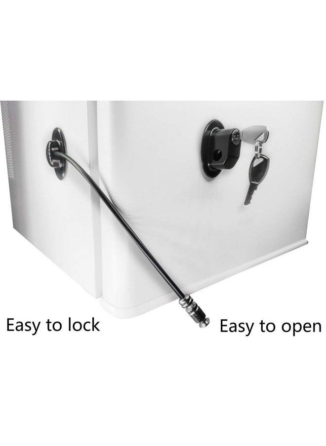 REZIPO - Refrigerator Door Lock With 2 Keys File Drawer Lock Freezer Door Lock And Child Safety Cabinet Lock By Rezipo Black - Image 1