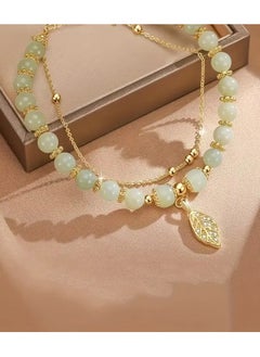 Goolsky Double-layer Green Beaded Bracele, Elegant Jewelry For Girls  - Image 4
