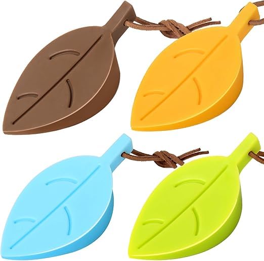 JSJPO 3pcs Leaf Shape Door Stopper Home Accents Dcor Door Protector Door Stopper Wedge Finger Protector Cute Colorful Cartoon Leaf Style Secure Flexible Decorative Finger Protector - Image 1