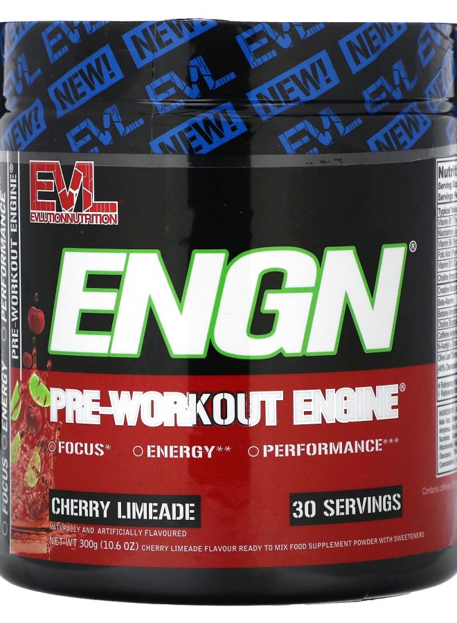EVLUTION NUTRITION ENGN PreWorkout Engine Cherry Limeade 10.6 oz (300 g)